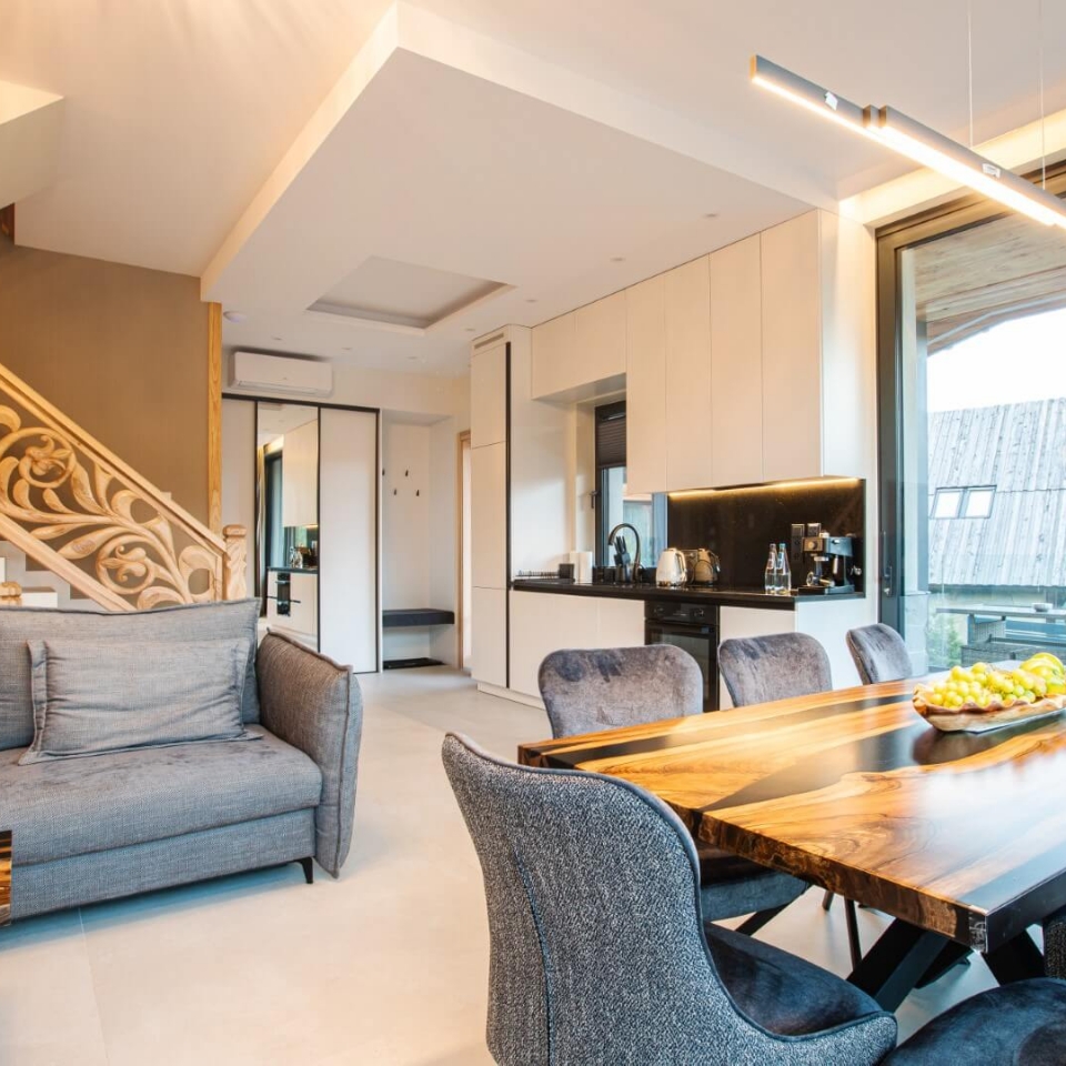 Wnętrze salonu w willi