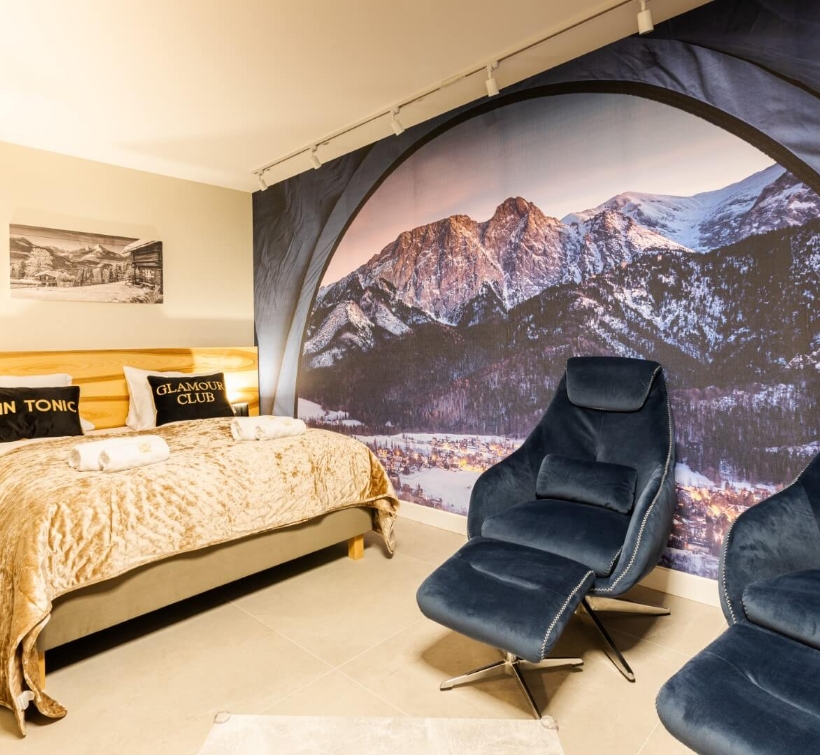 Widok na wnętrze sypialni