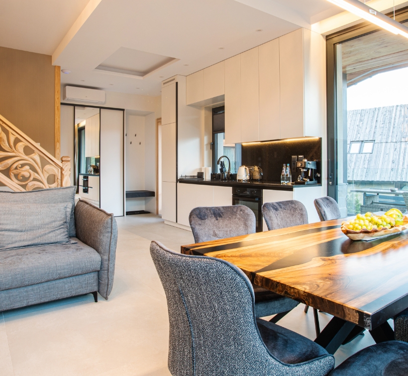 Wnętrze salonu w willi